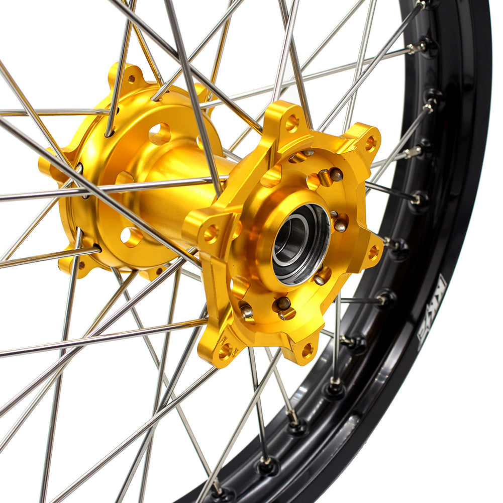 KKE 21 & 19 Wheels for Suzuki RMZ250 2007 RMZ450 2005-2024 Gold&Black