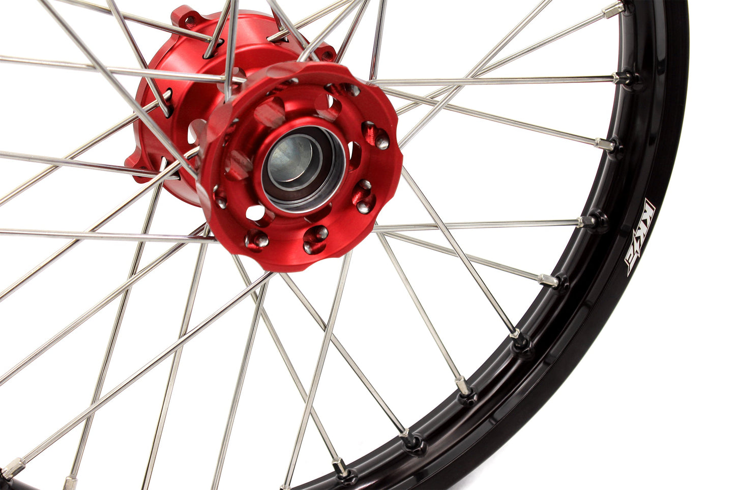 KKE 17"*1.4/14"*1.6 Spoked Small Kid's Wheels Set For KTM SX 85 2003-2020 Red Hub