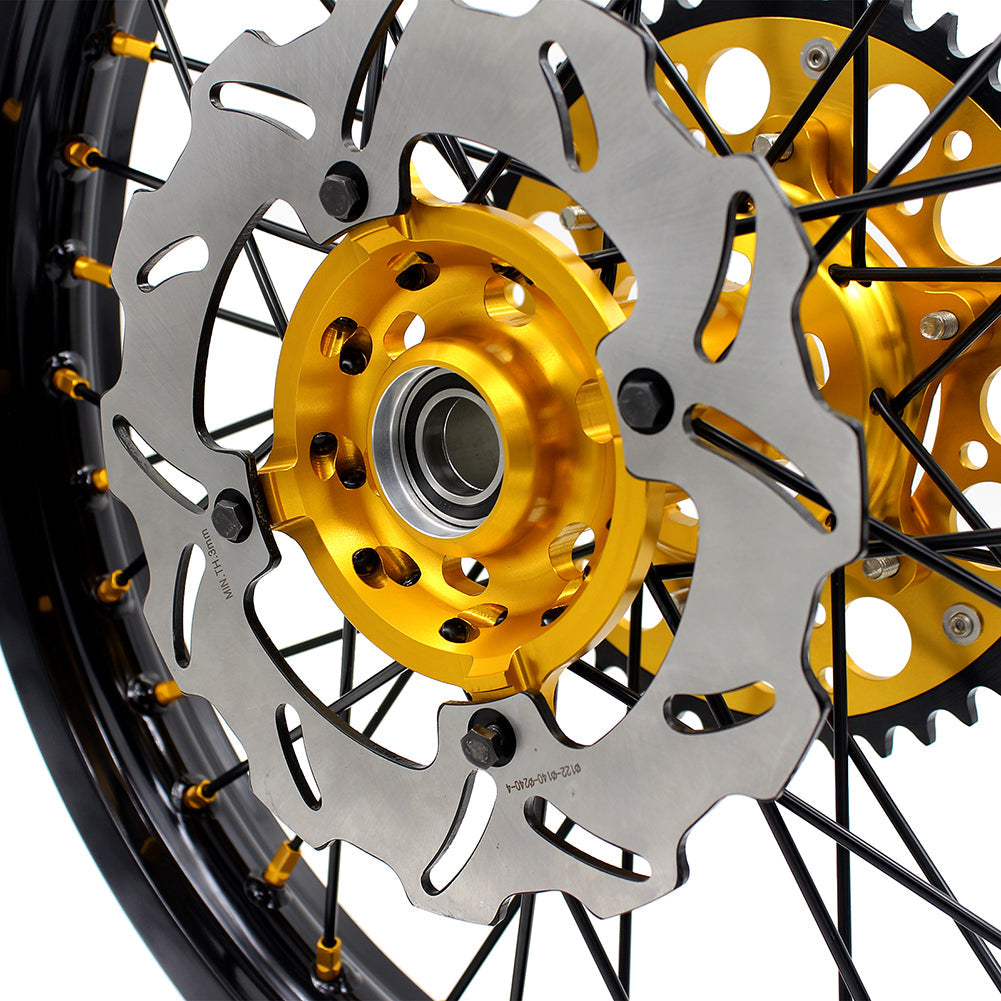 KKE 21 & 19 MX Wheels Rims for SUZUKI RMZ250 2007-2024 RMZ450 2005-2024 Black Spokes