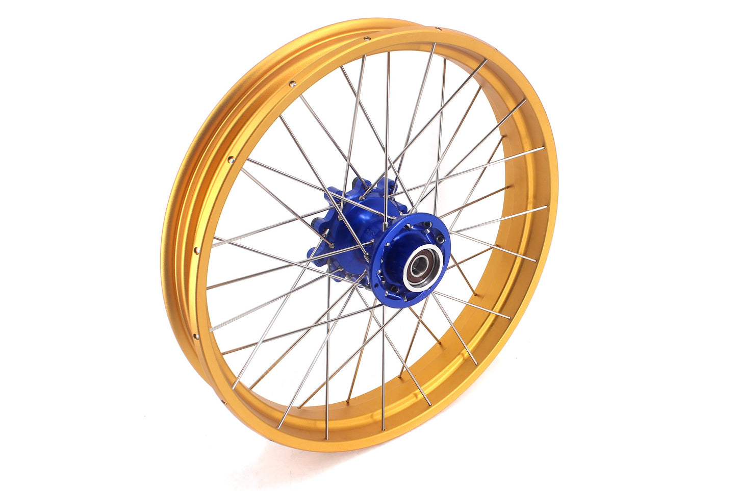 VMX 19inch 17inch CUSH Drive Spoked Tubeless Wheels Set For BMW G310GS 2016-2024 Blue Hub & Gold Rim