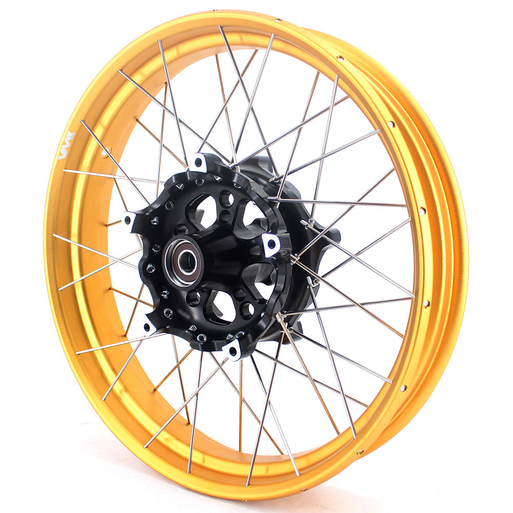 VMX 19" 17" Tubeless Wheels For BMW R1200GS R1200GS Adventure 2013-2020 Black Hub & Gold Rim