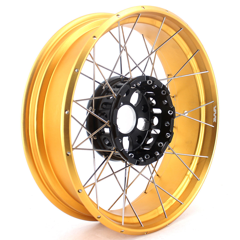 VMX 19" 17" Tubeless Wheels For BMW R1200GS R1200GS Adventure 2013-2020 Black Hub & Gold Rim
