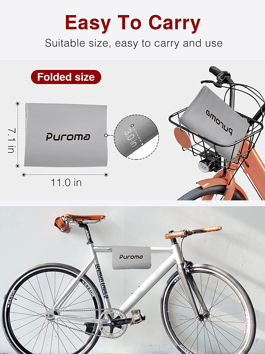 Bike Cover Outdoor Waterproof, Covers Rain Sun UV Dust Wind Proof with Lock Hole for Mountain Road Electric Bike