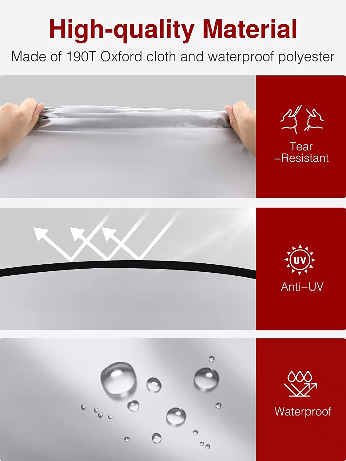 Bike Cover Outdoor Waterproof, Covers Rain Sun UV Dust Wind Proof with Lock Hole for Mountain Road Electric Bike