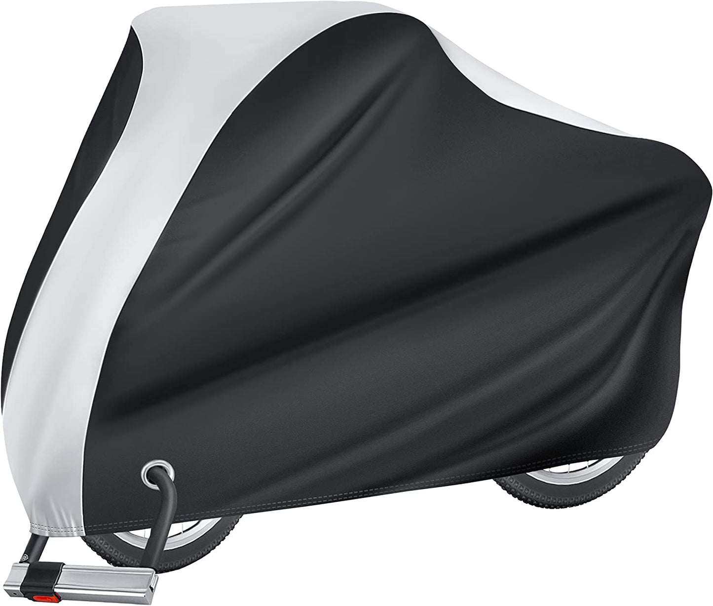 Bike Cover Outdoor Waterproof, Covers Rain Sun UV Dust Wind Proof with Lock Hole for Mountain Road Electric Bike