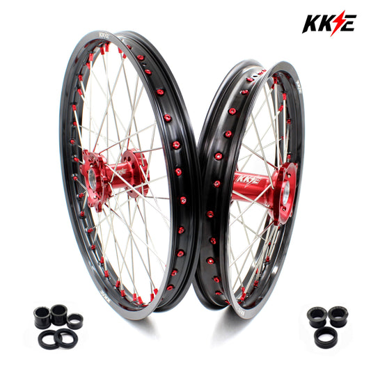 KKE 21" 19" or 21" 18" Spoke Wheels Rims For HONDA CRF250R 2004-2013 CRF450R 2002-2012