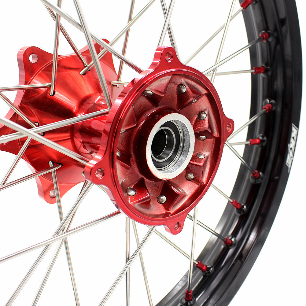 KKE 2.15*19 Casting Rear Wheel Rim fit HONDA CRF250R 04-13 CRF450R 02-12 Red Nipple