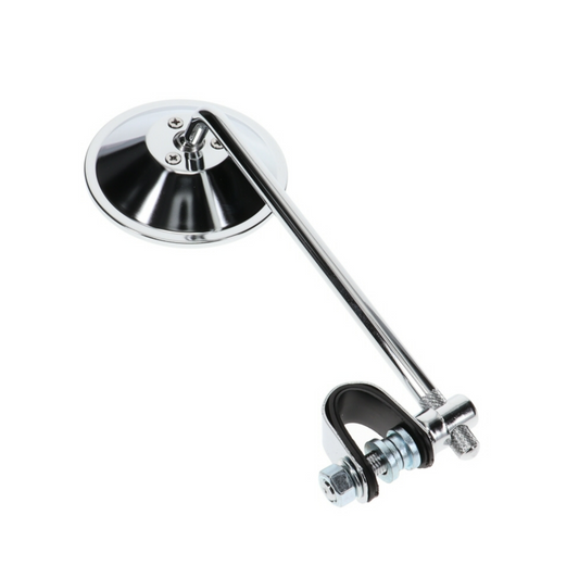 chrome 8" round mirror - longer size