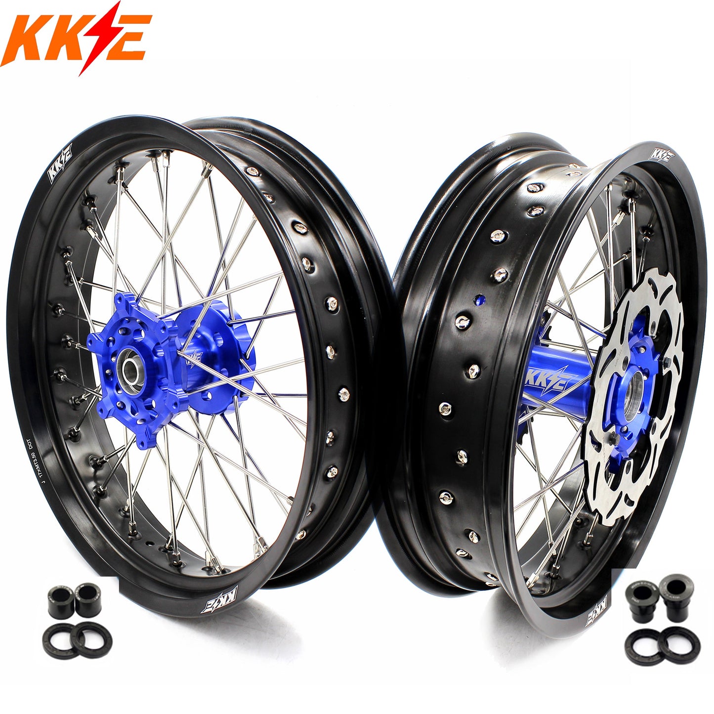 KKE 17 Inch CUSH Drive on Road Supermoto Wheels Rims For SUZUKI DRZ400SM 2005-2024
