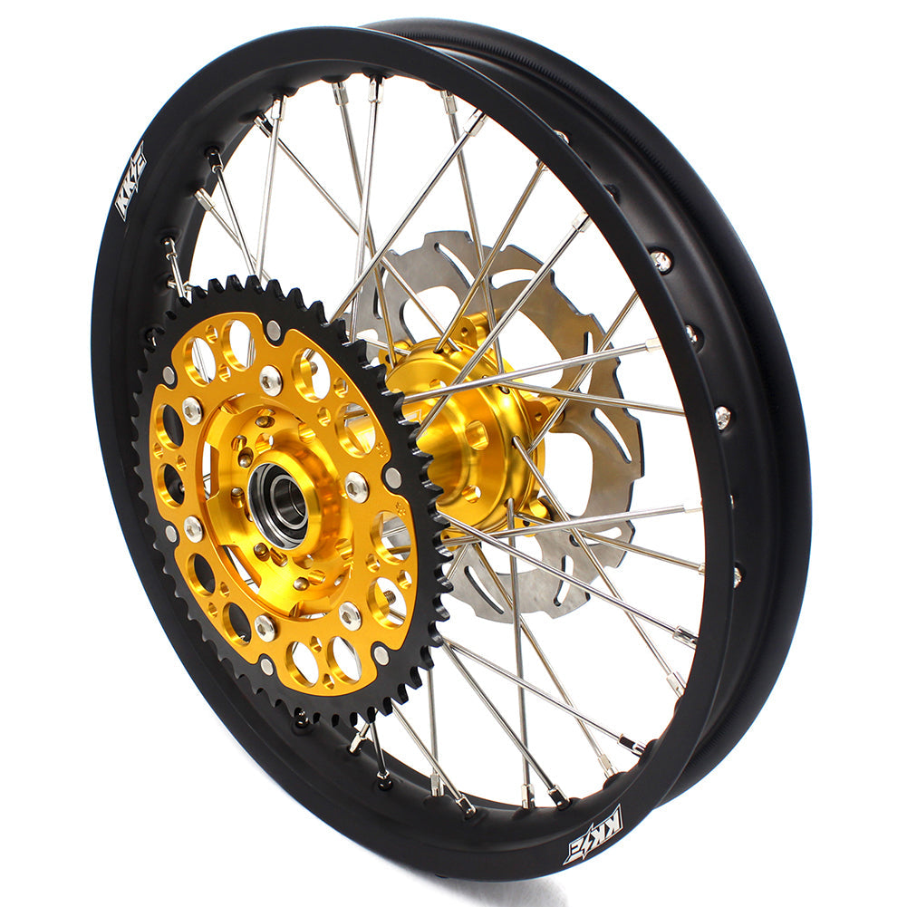 KKE 21" 18" Enduro Wheels Rims For SUZUKI DRZ400SM 2005-2024 Gold Hub