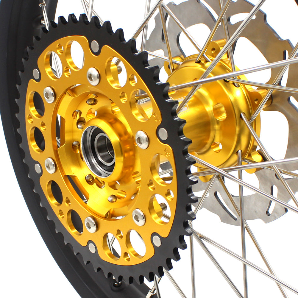 KKE 21" 18" Enduro Wheels Rims For SUZUKI DRZ400SM 2005-2024 Gold Hub