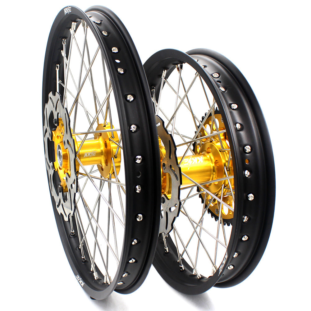 KKE 21" 18" Enduro Spoked Wheels Rims For SUZUKI DRZ400 DRZ400E DRZ400S