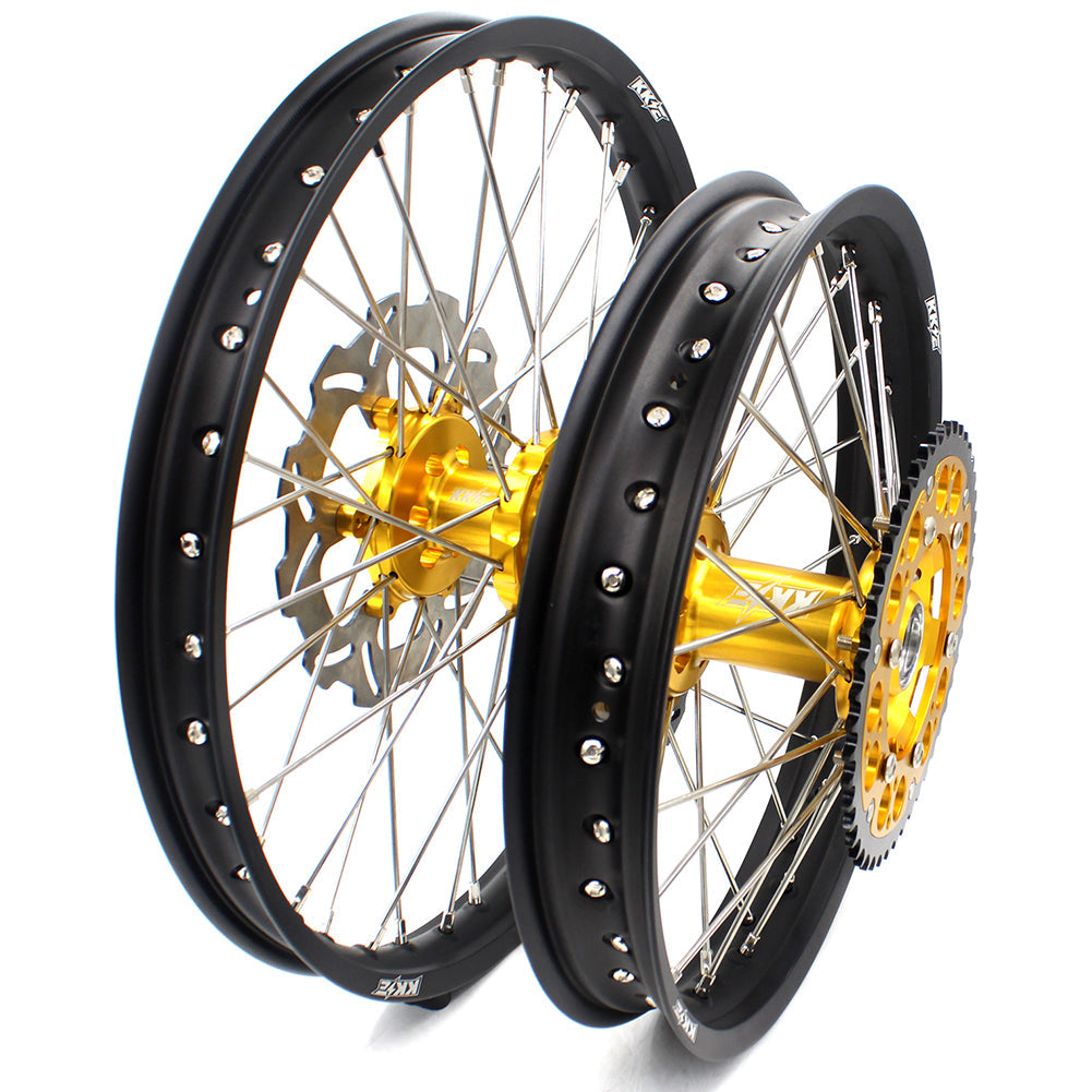 KKE 21" 18" Enduro Spoked Wheels Rims For SUZUKI DRZ400 DRZ400E DRZ400S