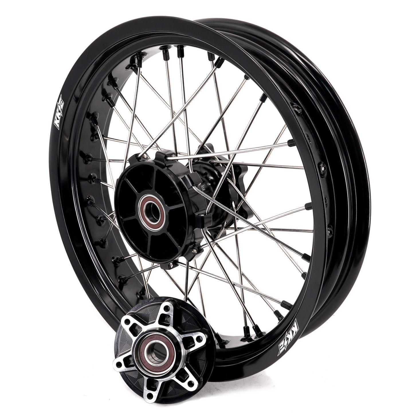KKE 2.5*19 & 3.5*17 Dirtbike Tubed Spoke Wheels Rims Fit KTM 390 Adventure 2020-2021 Black