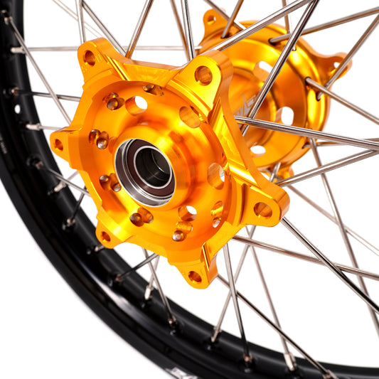 KKE 21 & 19 Wheels for Suzuki RMZ250 2007 RMZ450 2005-2025 Gold&Black