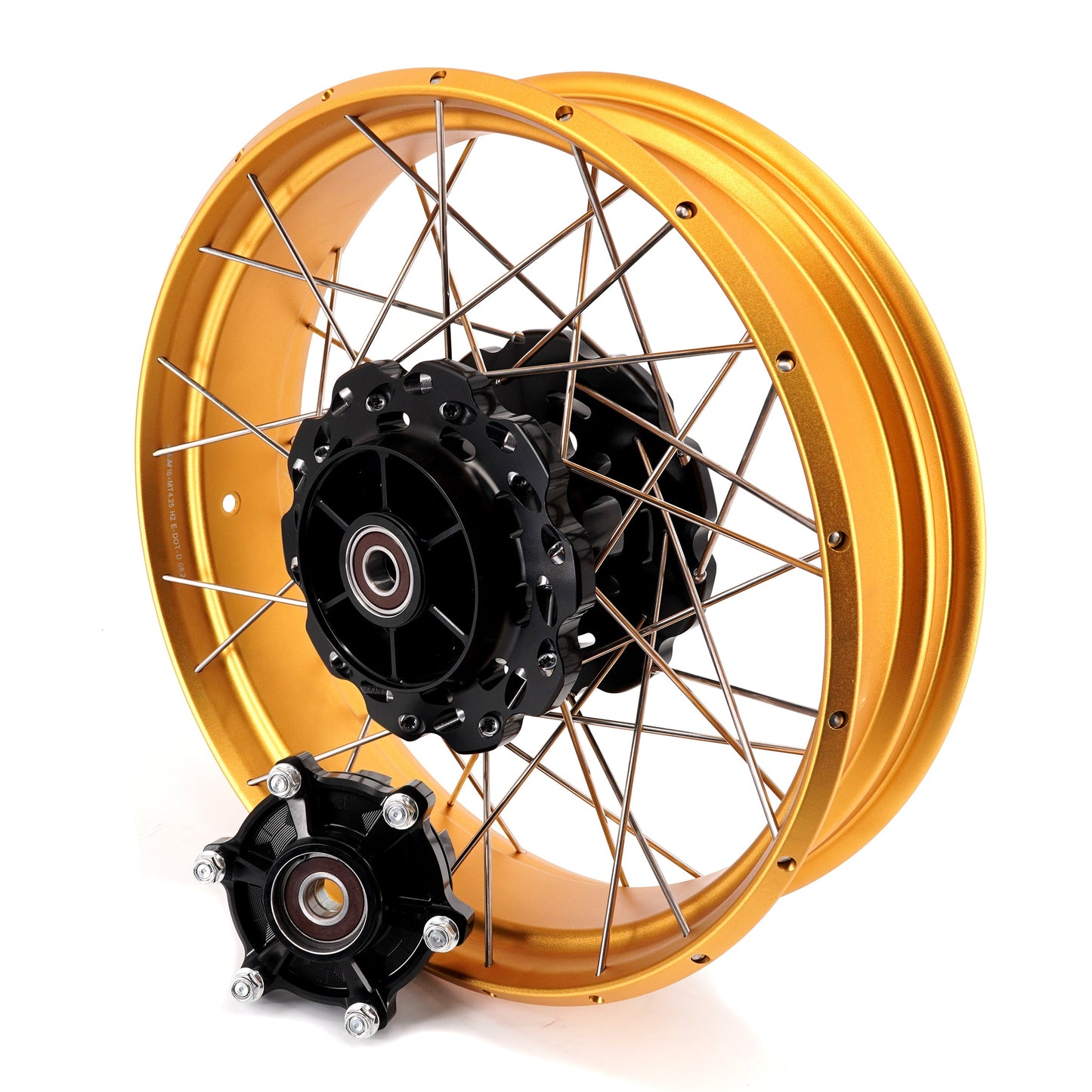 VMX-Racing 21" 18" Tubeless Wheels Fit Yamaha Tenere 700 2019-2025 Gold Rims