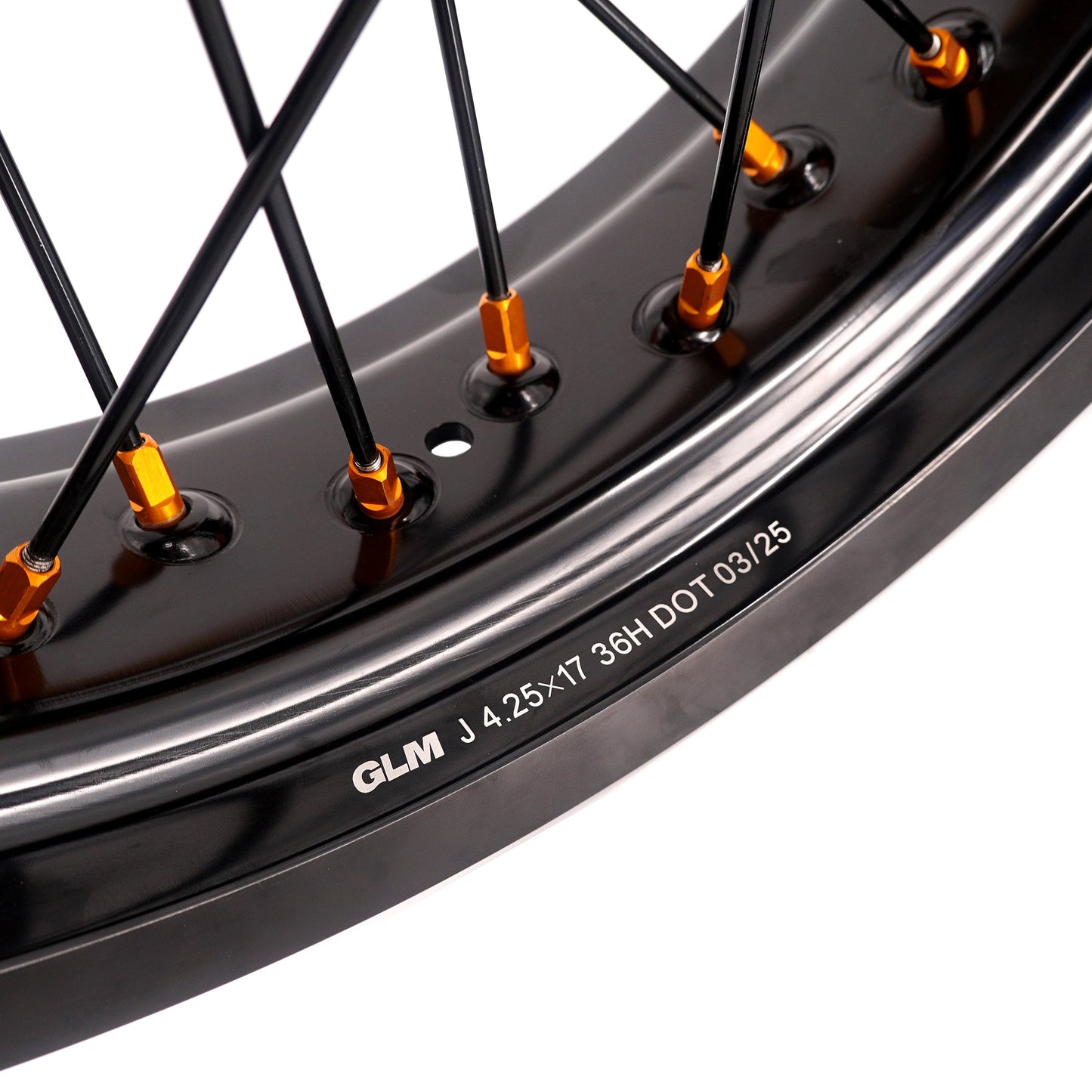 KKE 3.5/4.25 Supermoto Race Wheels For Suzuki RM125 1996-2007 RM250 1996-2008 Gold Nipples