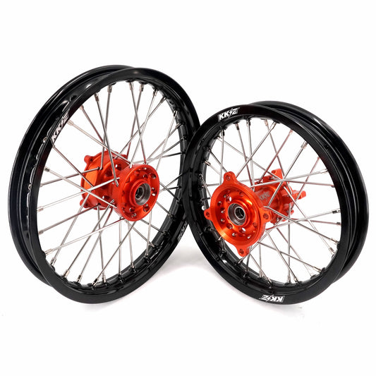 KKE 14"*1.4/12"*1.6 Kid's Small Wheels Rims Set Fit KTM SX 65 2025-2026 Orange&Black
