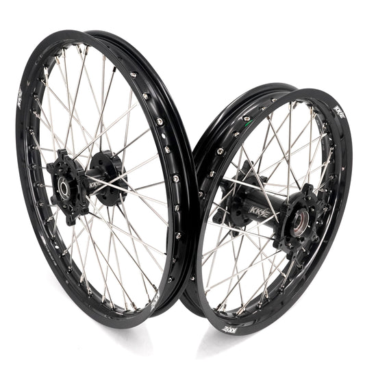 KKE 21/18 Enduro Dirtbike Wheel Rim For SUZUKI DRZ400 DRZ400S DRZ400E Black Hub & Rim