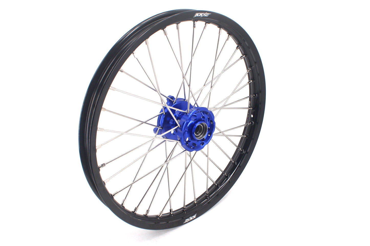 KKE 1.6*21 & 2.15*19 Wheels Rims Fit Kawasaki KX450 2019-2023 KX450X 2021-2023 Blue Hubs