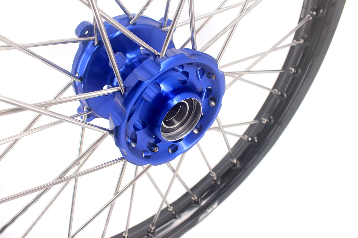 KKE 1.6*21 & 2.15*19 Wheels Rims Fit Kawasaki KX450 2019-2023 KX450X 2021-2023 Blue Hubs