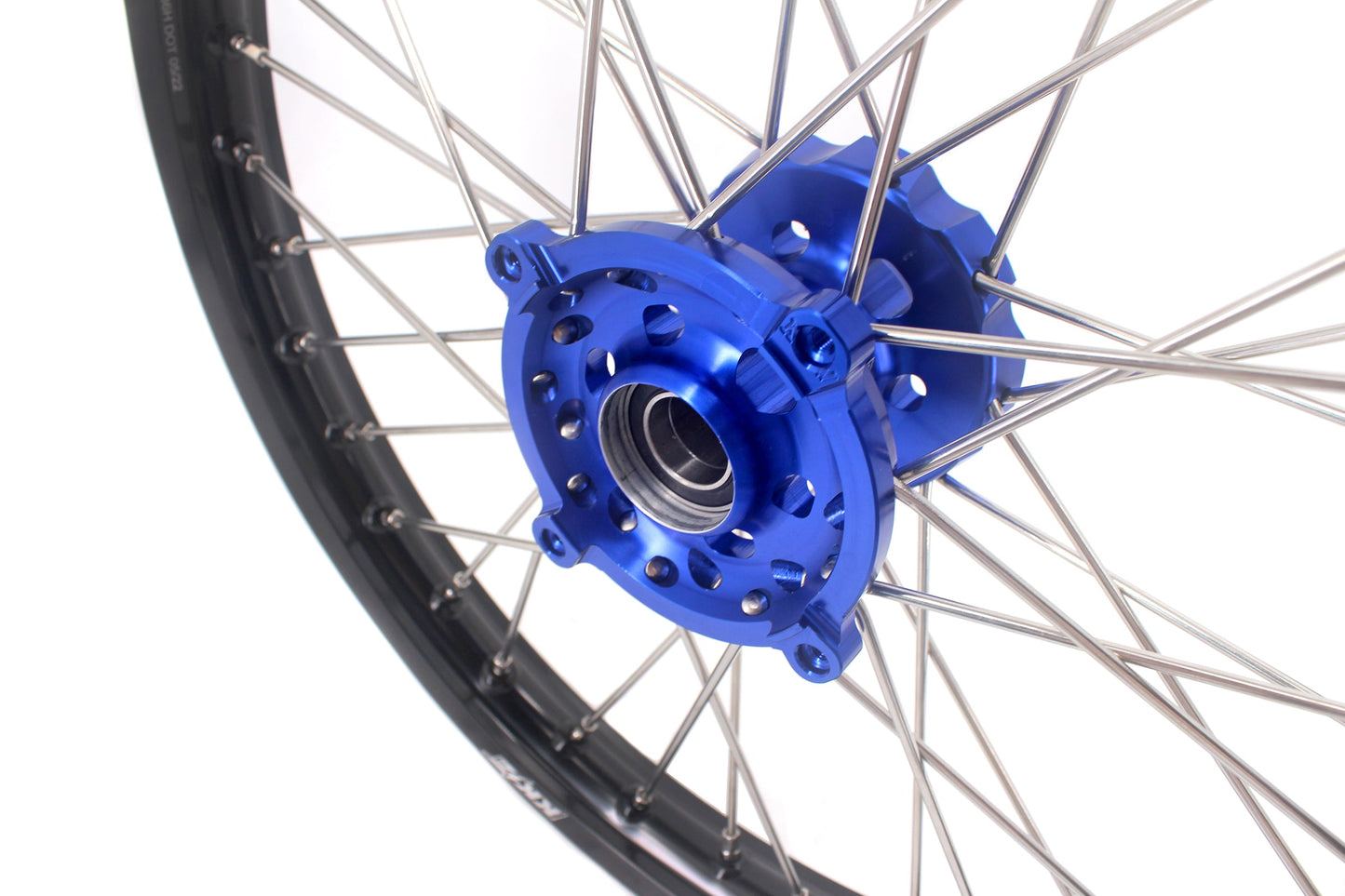 KKE 1.6*21 & 2.15*19 Wheels Rims Fit Kawasaki KX450 2019-2023 KX450X 2021-2023 Blue Hubs