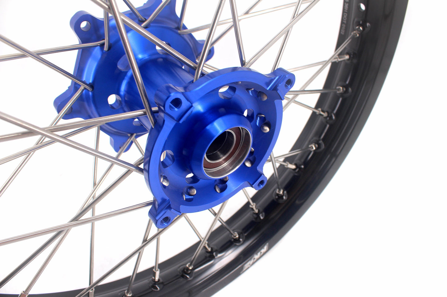 KKE 1.6*21 & 2.15*19 Wheels Rims Fit Kawasaki KX450 2019-2023 KX450X 2021-2023 Blue Hubs