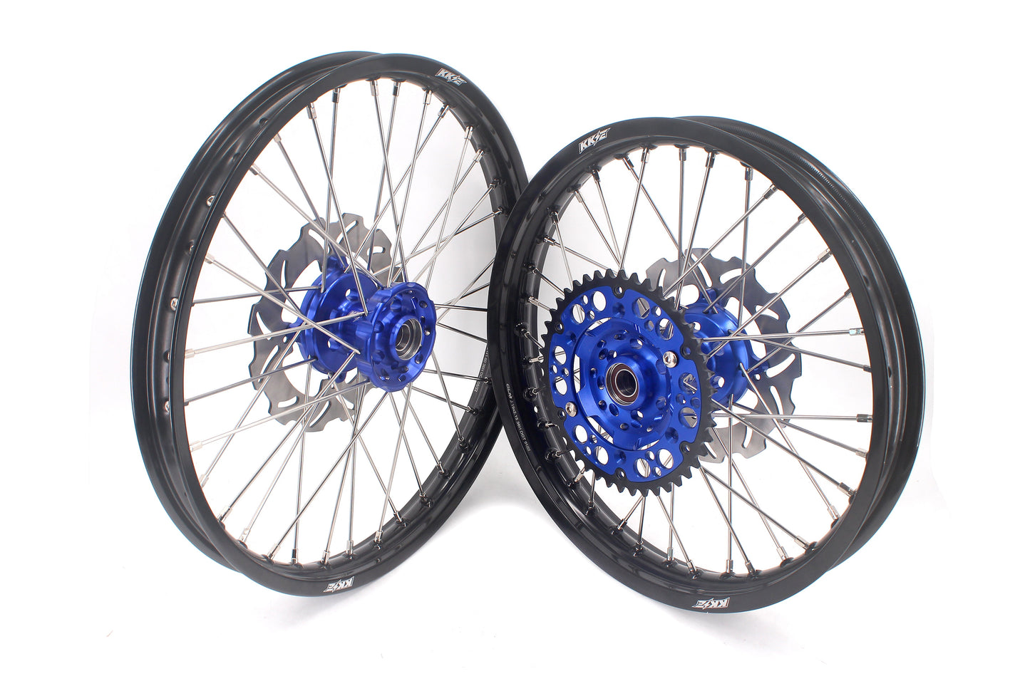 KKE 21 & 18 Off Road Spoked Wheels For KAWASAKI KX125 KX250 2003 2004 2005 Disc