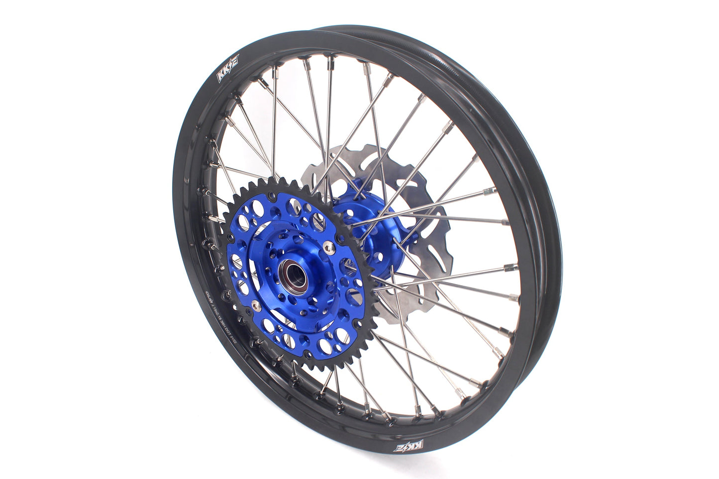 KKE 21 & 18 Motorcycle Dirt Wheels For KAWASAKI KX125 KX250 1993-2002 Blue Hub Disc