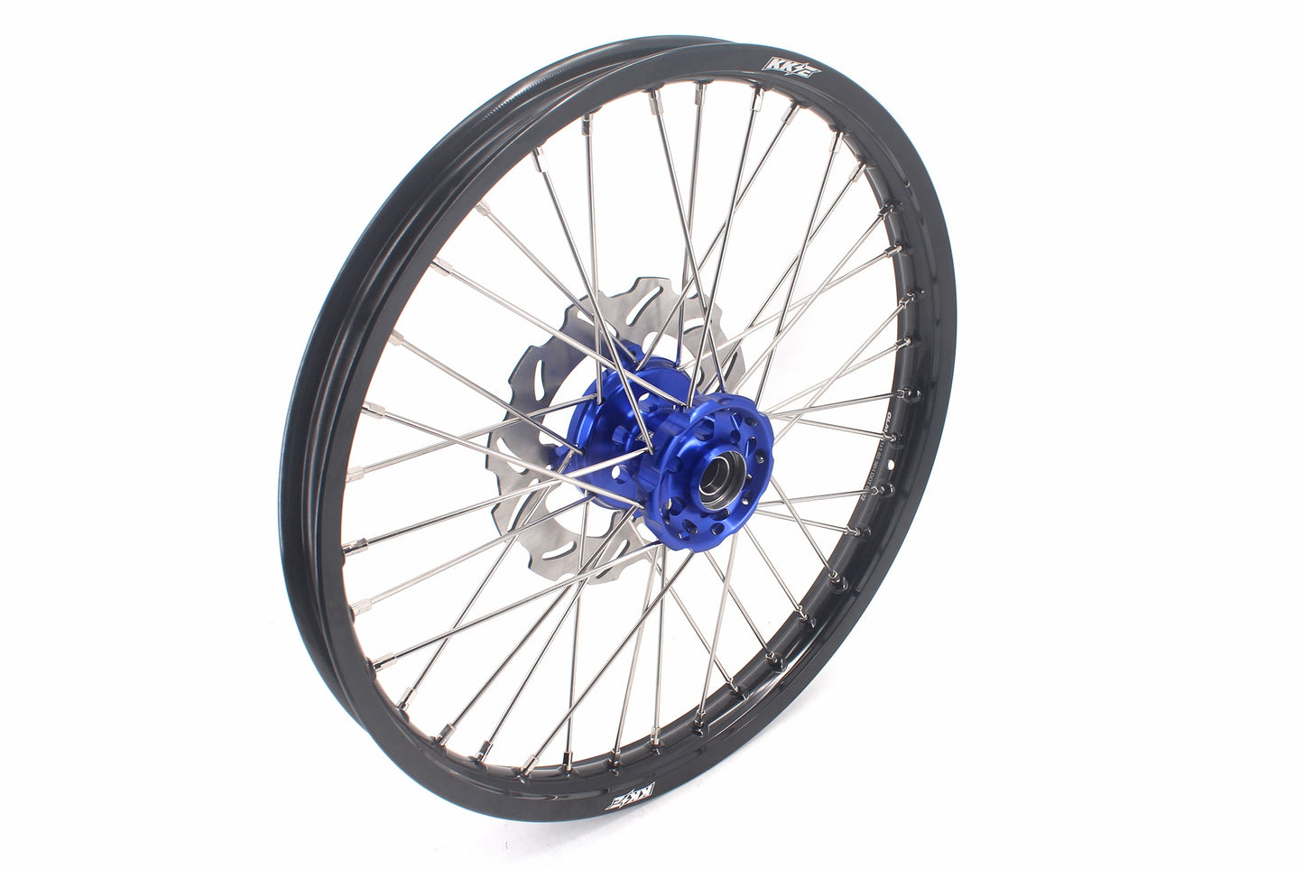 KKE 21 & 18 Motorcycle Dirt Wheels For KAWASAKI KX125 KX250 1993-2002 Blue Hub Disc
