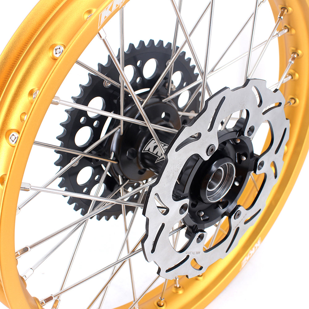 KKE 21 & 18 Enduro Gold Rims For SUZUKI RM125 2001-2007 RM250 2001-2008