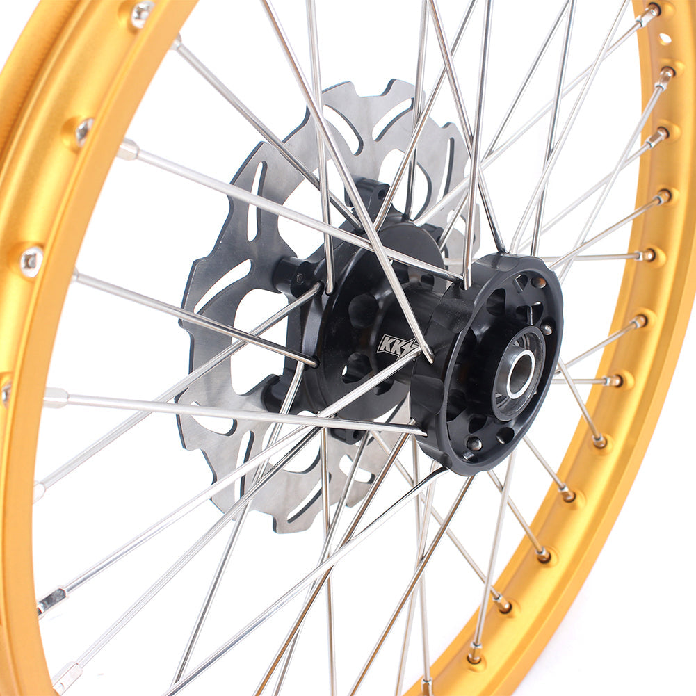 KKE 21 & 19 MX Gold Rims for Suzuki RM125 RM250 1996-2000 Black Hub