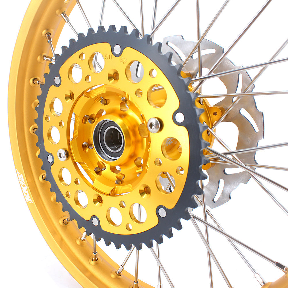 KKE 21 & 19 GLM Gold Wheels for SUZUKI RM125 RM250 1996-2000