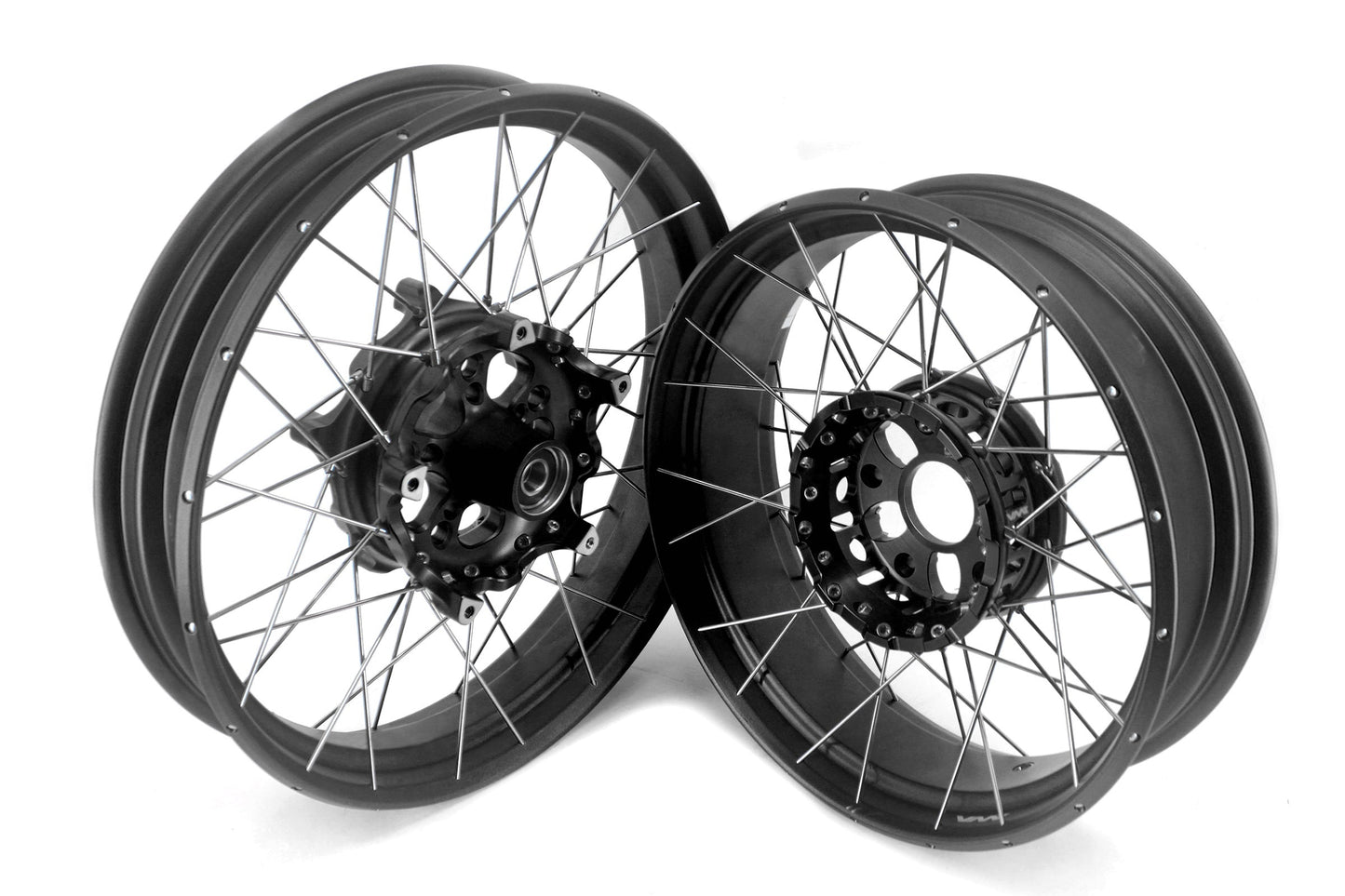 VMX 19" 17" Inch Tubeless Rims for BMW R1200GS R1200GS Adventure 2013-2020 Black Hub & Black Rim