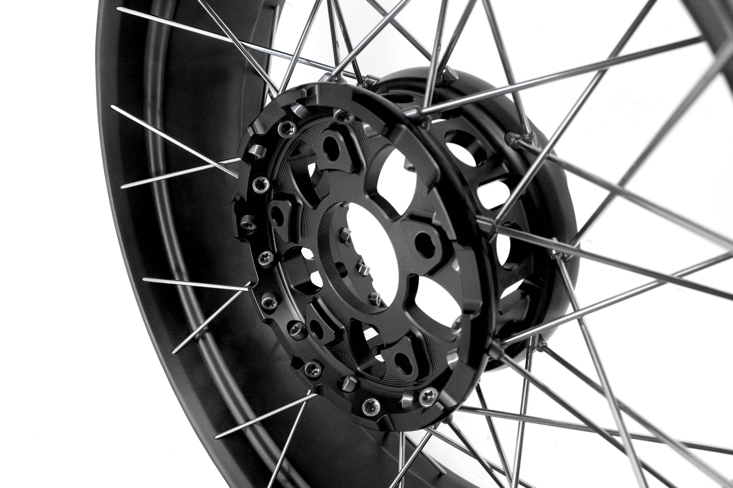VMX 19" 17" Inch Tubeless Rims for BMW R1200GS R1200GS Adventure 2013-2020 Black Hub & Black Rim