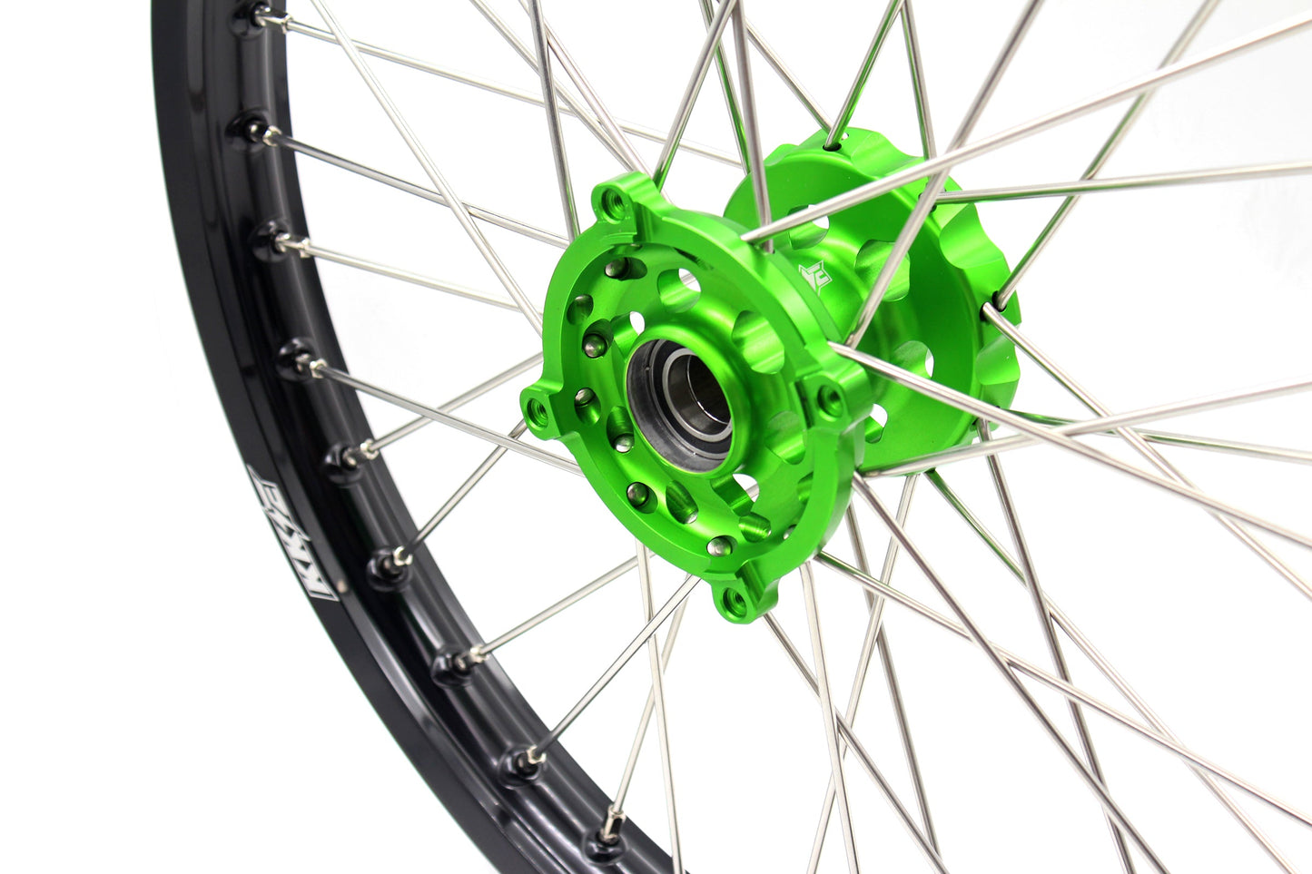 KKE 1.6*21 & 2.15*19 Wheels Rims Fit Kawasaki KX450 2019-2023 KX450X 2021-2023 Green Hubs