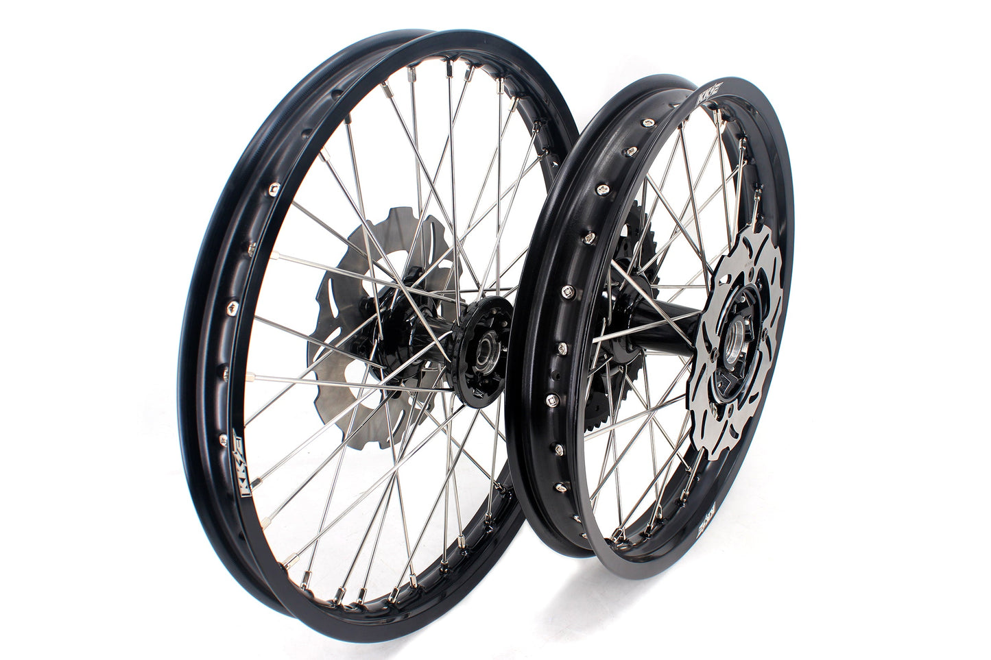 KKE 21 & 19 Casting Wheels Set for HONDA CR125R 1995-1997 CR250R 1995-1996 Black&Black