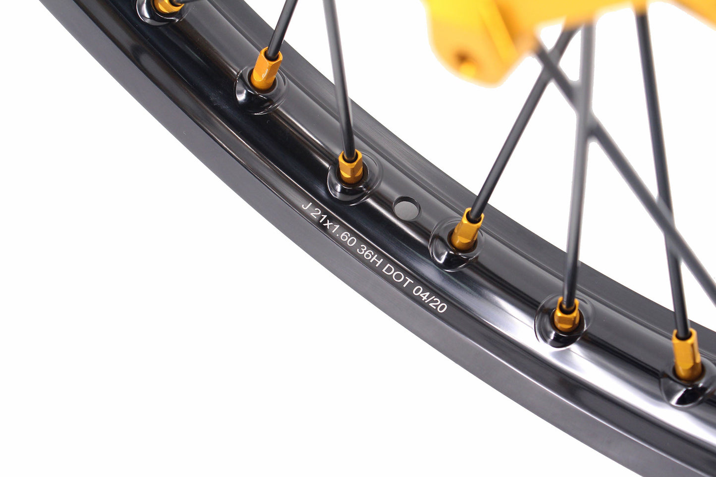 KKE 21/18 Enduro Off Road Wheels For SUZUKI DRZ400SM 2005-2024 Gold Nipples