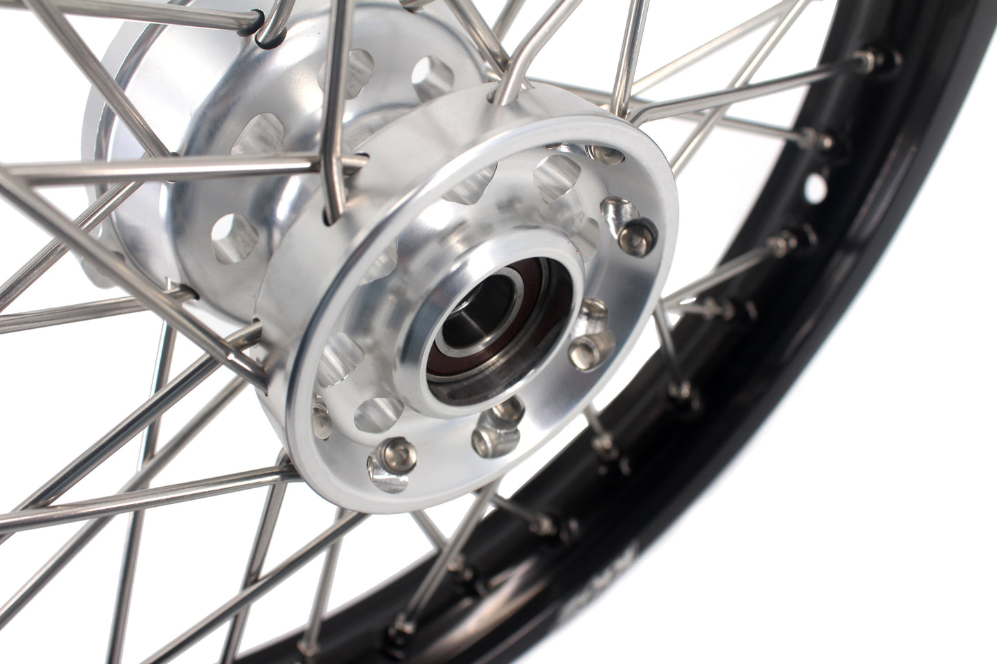KKE 14 & 12 Small Kid's Wheels Rims Set for KTM 65 SX 2002-2024 Silver&Black