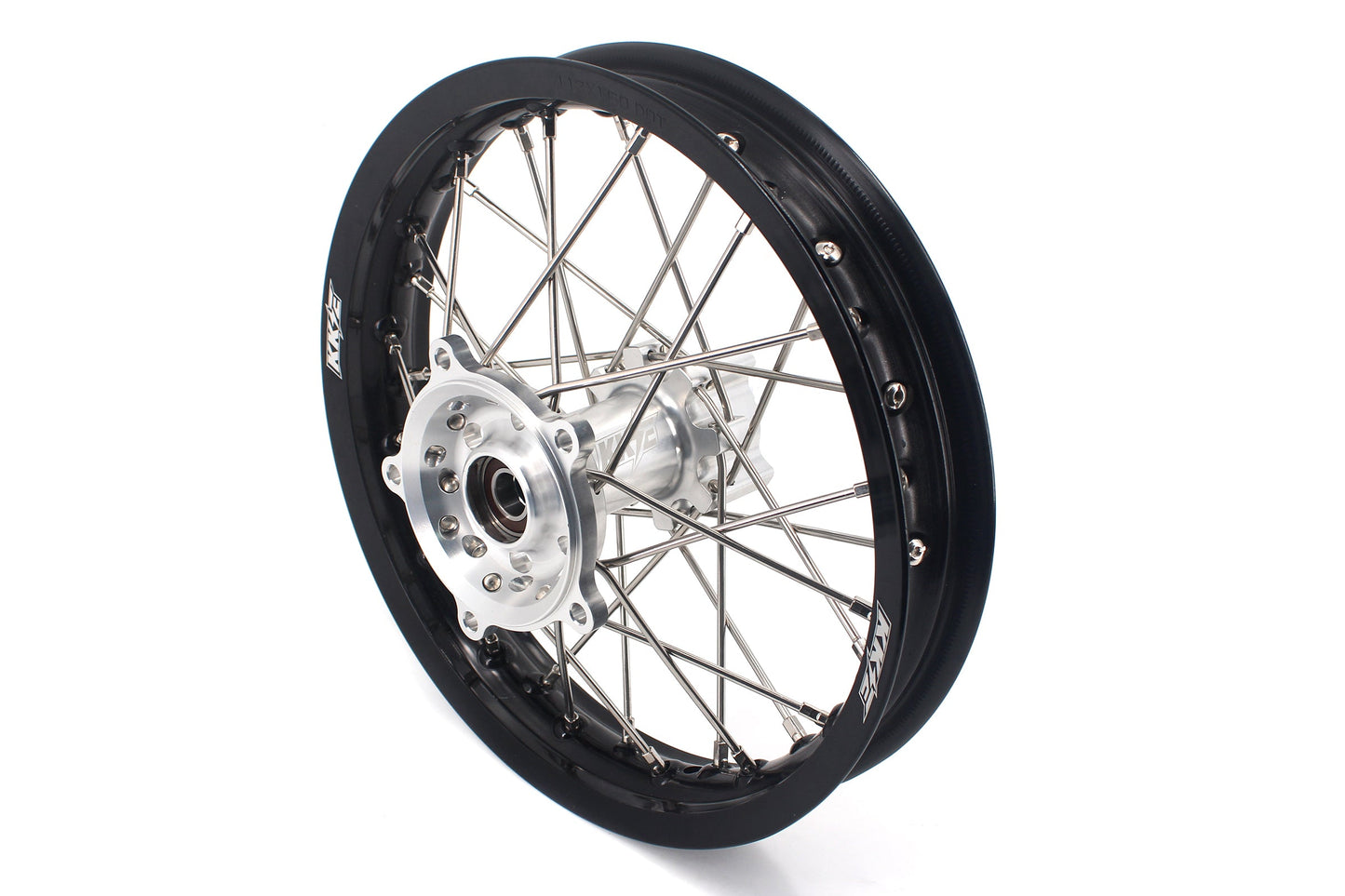 KKE 14 & 12 Small Kid's Wheels Rims Set for KTM 65 SX 2002-2024 Silver&Black