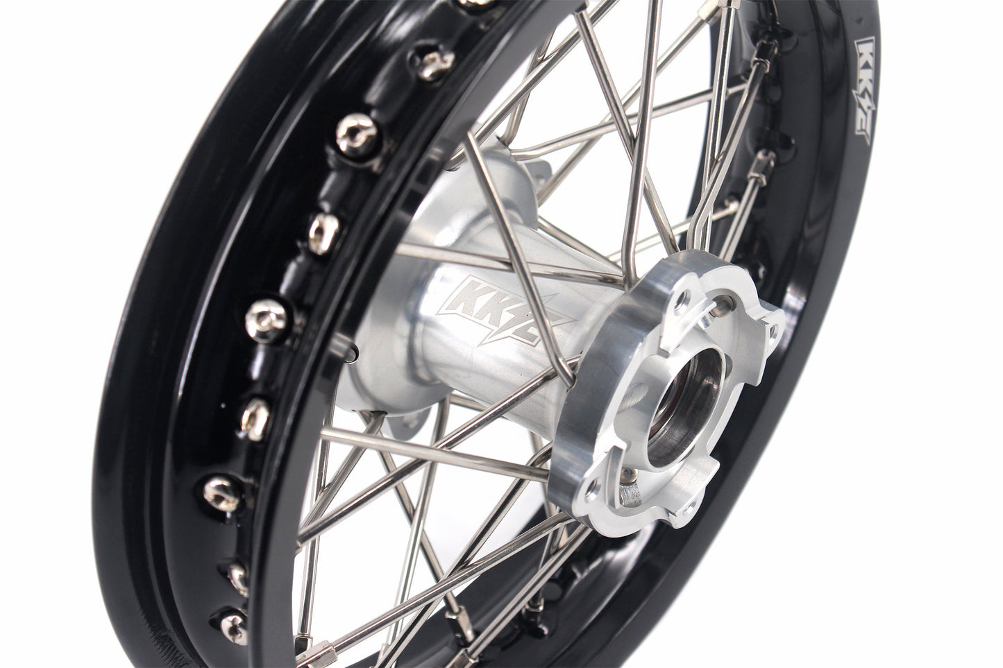 KKE 12 & 10 Kid's Wheels For KTM SX50 2014-2023 For Gas Gas MC50 2021-2024 Mini Bike Silver&Black