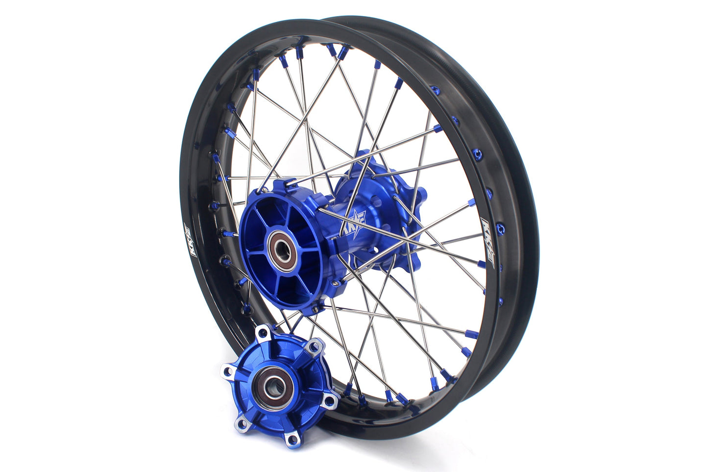 KKE 1.85*21 & 2.5*18 Motorcycle Tubed Spoke Rims Fit Yamaha Tenere 700 2019-2025 Blue
