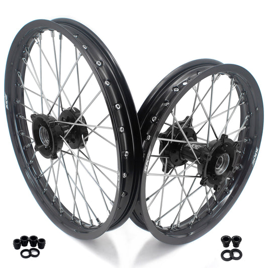 KKE 19" 16" Kid's Big Spoke Wheels Rims Fit KTM SX 85 2003-2020 Black Hubs