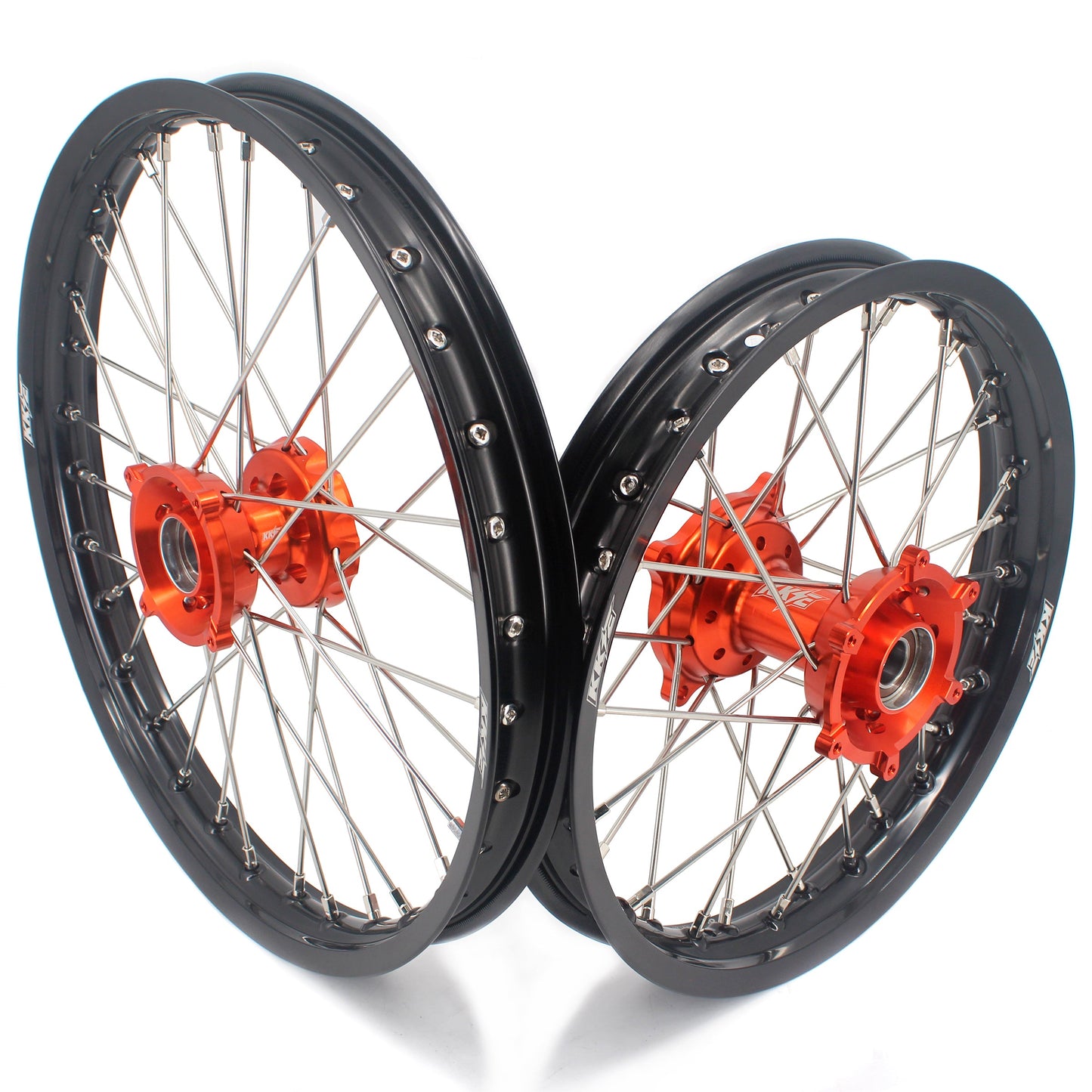 KKE 17"*1.4/14"*1.6 Kid's Big Wheels Rims Fit KTM SX 85 2021-2024 Orange Hub