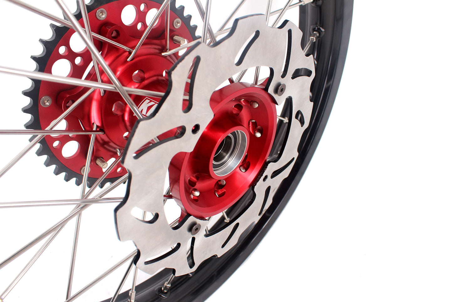 KKE 21/18 21/19 CNC MX Wheels Set For Honda XR400R 1996-2004 XR600R 1991-2000 Red&Black