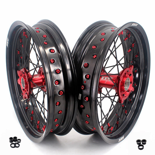 KKE 17inch Supermoto Wheels For Honda CRF250R 2014-2025 CRF450R 2013-2024 CRF450X 2019-2025
