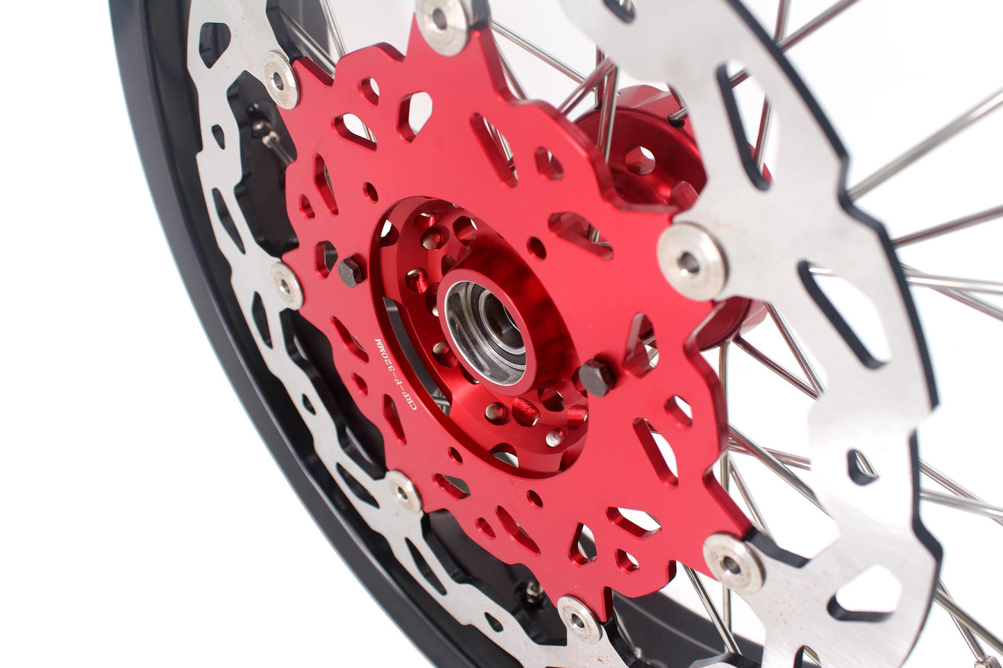 KKE 3.5 & 4.25 Cush Drive Supermoto Rims for HONDA CRF250R/450R 2002-2012 Red&Black With Disc&Sprocket