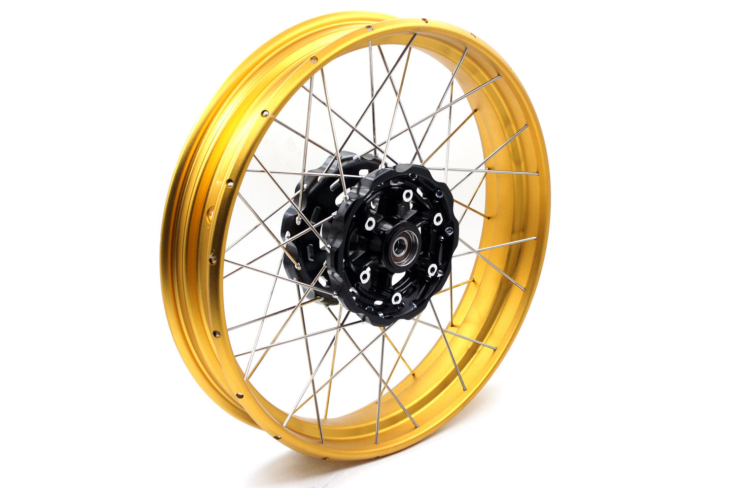 VMX 3.0*19 & 4.25*17 Tubeless Wheels Rims Fit for BMW F700GS 2012 - 2018 Gold Rims Black Hubs