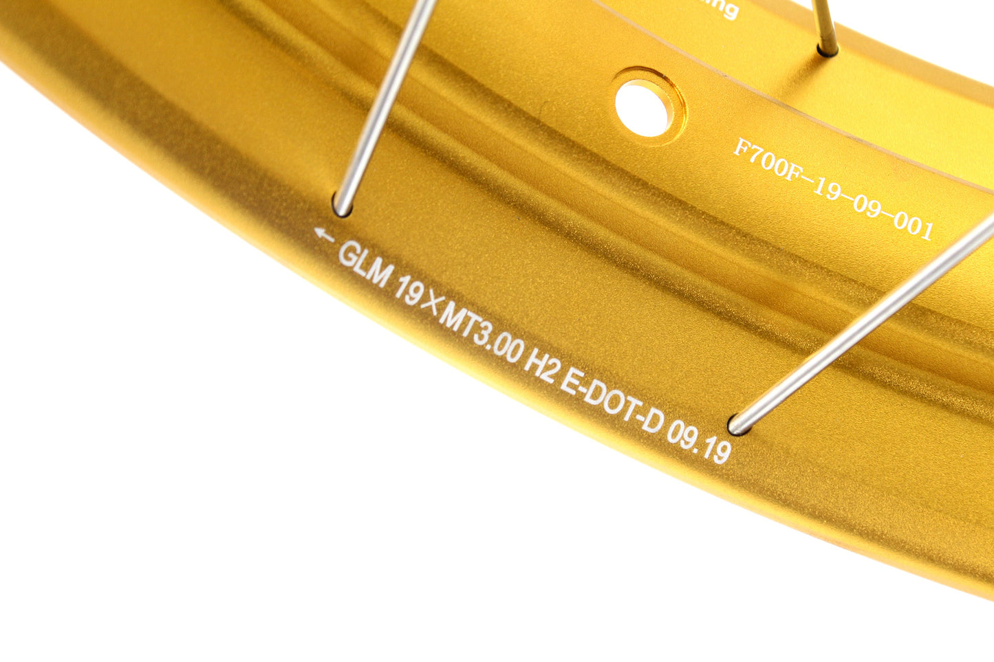 VMX 3.0*19 & 4.25*17 Tubeless Wheels Rims Fit for BMW F700GS 2012 - 2018 Gold Rims Black Hubs