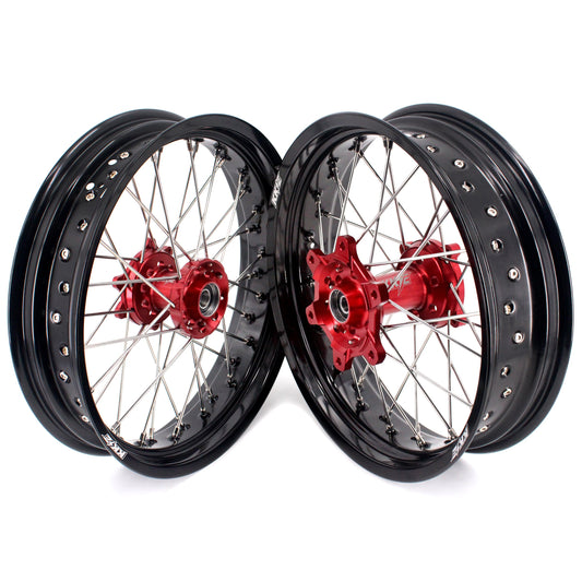 KKE 17 Inch Supermoto Spoke Alloy Wheels Rims For HONDA CRF250L 2013-2020